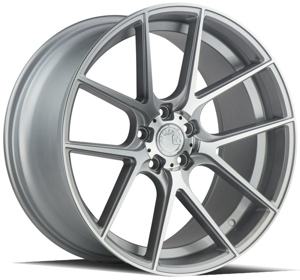 20x9 Aodhan AFF3 Gloss Silver Machined Face 5x120 30mm