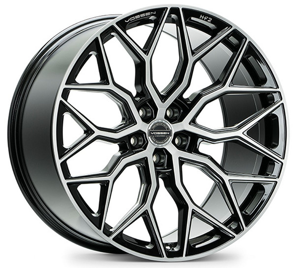 20x10.5 Vossen HF-2 Brushed Gloss Black (Hybrid Forged) 5x112 45mm