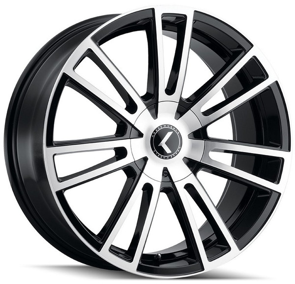 20x8.5 Kraze KR183 Spectra Gloss Black Machined Face 5x4.25/108 5x4.5/114.3 38mm