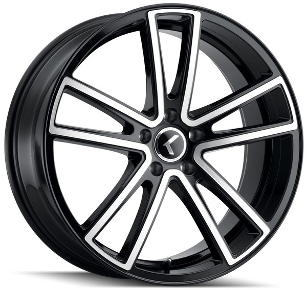 20x8.5 Kraze KR190 Lusso Gloss Black Machined Face 5x120 38mm
