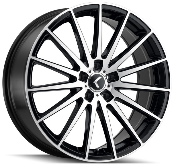 20x8.5 Kraze KR191 Stunna Gloss Black Machined Face 5x4.25/108 38mm