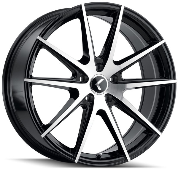 20x8.5 Kraze KR193 Turismo Gloss Black Machined Face 5x4.5/114.3 38mm