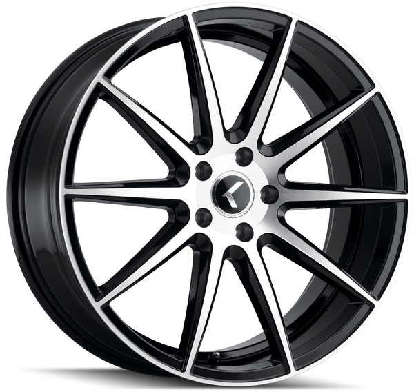 18x8 Kraze KR194 Cosmos Gloss Black Machined Face 5x120 40mm