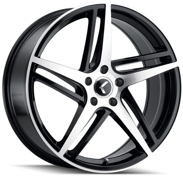 20x8.5 Kraze KR195 Milano Gloss Black Machined Face 5x112 38mm