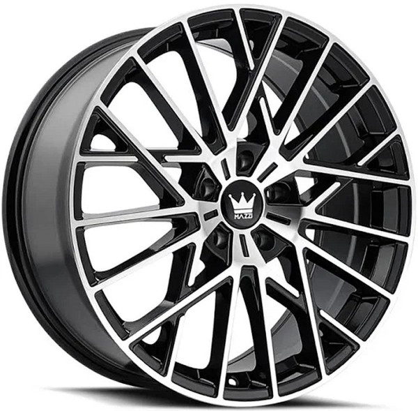20x8.5 Mazzi Jinx 378 Gloss Black Machined 5x120 38mm