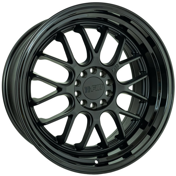 (Clearance - No Returns) 19x8.5 F1R F21 Satin Black w/ Gloss Black Lip 5x112 5x4.5/114.3 33mm