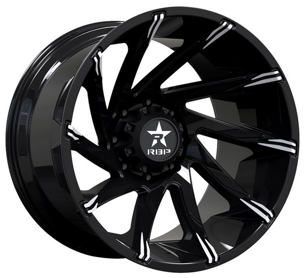 18x9 RBP 77R Spike Gloss Black w/ Machined Accent (Custom 2-3 weeks)-1699976514