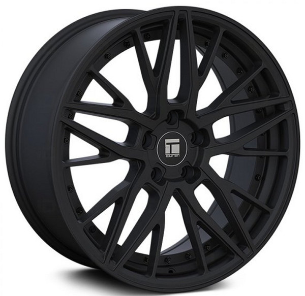 18x8 Touren TR93 Satin Black w/ Black Rivet 5x120 35mm