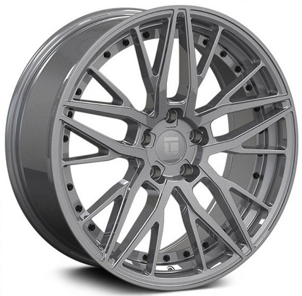 20x9 Touren TR93 Gloss Gunmetal w/ Black Rivet 5x120 35mm