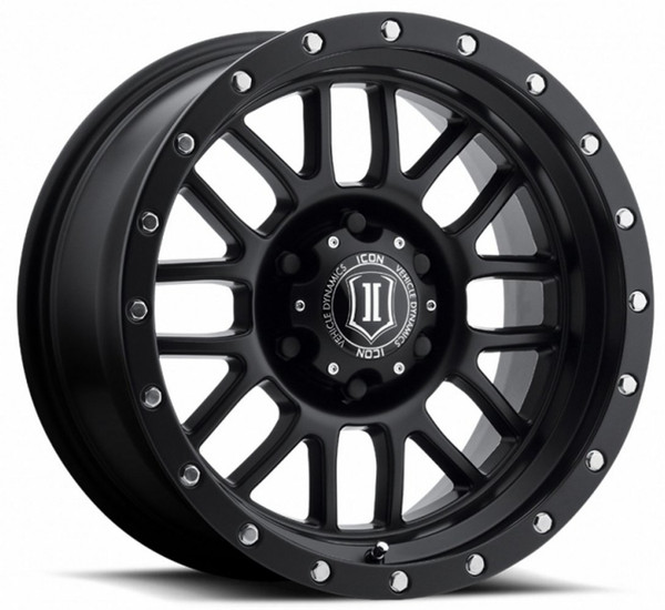 17x8.5 ICON Alpha Satin Black (6 Lug) 6x135 6mm