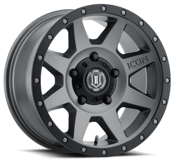 18x9 ICON Rebound Titanium (5 Lug) 5x5/127 -12mm