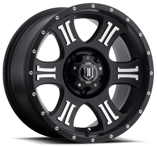 20x9 ICON Shield Satin Black Machined (5 Lug) 5x150 16mm