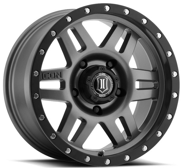 17x8.5 ICON Six Speed Gunmetal (5 Lug) 5x150 25mm