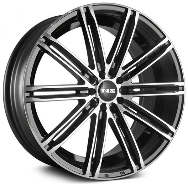 18x8 NS NS1601 Gloss Black Machined 5x100 5x4.5/114.3 40mm