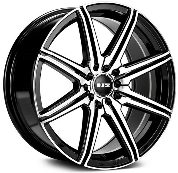 16x7 NS NS1603 Gloss Black Machined 5x100 5x4.5/114.3 38mm