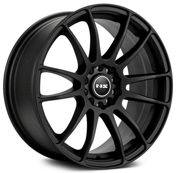 16x7 NS NS1204 Matte Black 5x100 5x4.5/114.3 38mm