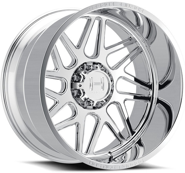 22x12 Hostile Forged HF108 Full Polished (Forged) (Directional) (8 Lug) (* May Require Trimming) (Left) 8x170 0mm