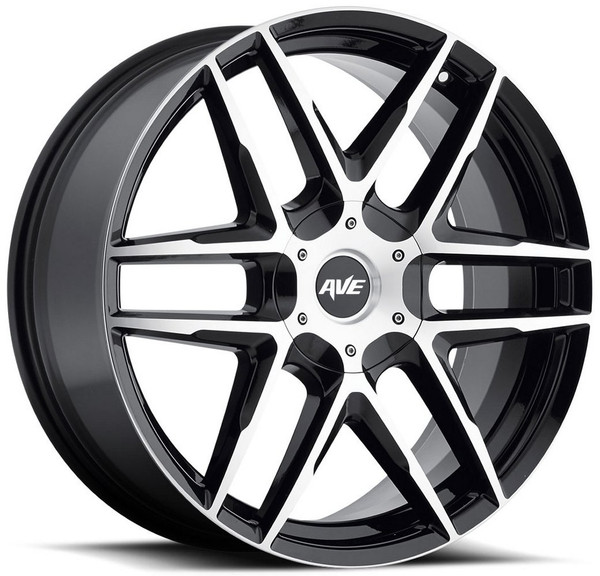 18x8 MKW Avenue A613 Gloss Black Machined 5x4.25/108 5x4.5/114.3 0mm