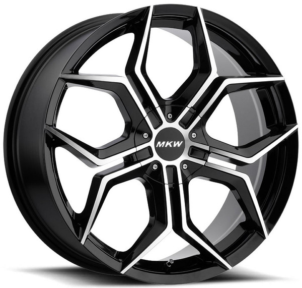 20x8.5 MKW M121 Gloss Black Machined 5x4.5/114.3 5x120 35mm