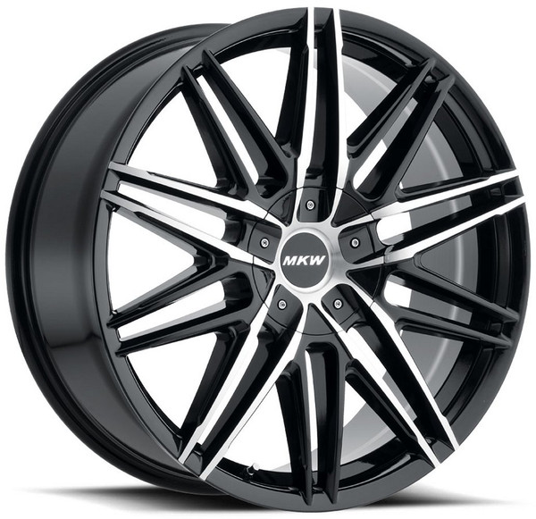22x9 MKW M124 Gloss Black  6x5.5/139.7 18mm