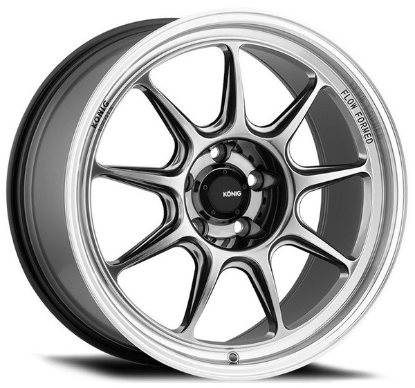 17x8 Konig Countergram Hyper Chrome w/ Machined Lip (Flow Formed) 5x4.5/114.3 38mm