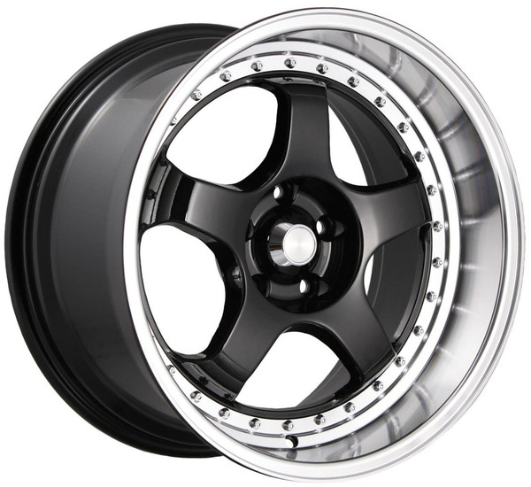 18x9 Konig SSM Gloss Black w/ Machined Lip 5x100 42mm