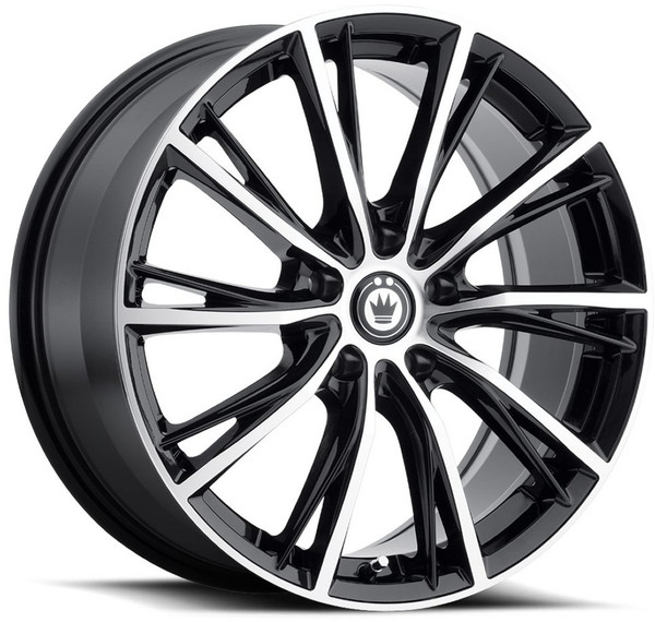 18x8 Konig Impression Gloss Black Machined Face 5x4.5/114.3 40mm