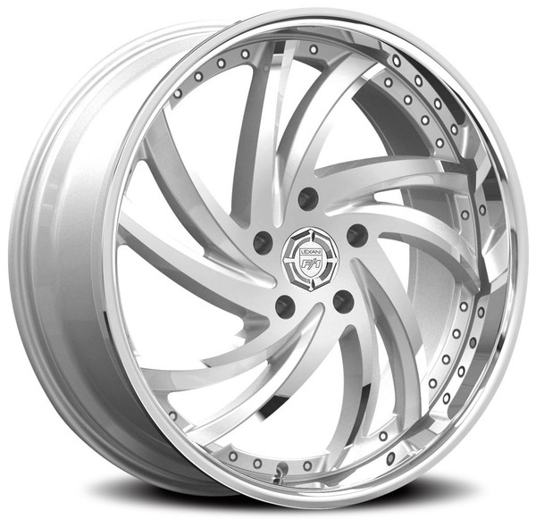 24x9 Lexani Turbine Silver w/ Chrome Stainless Steel Lip 5x5/127 0mm