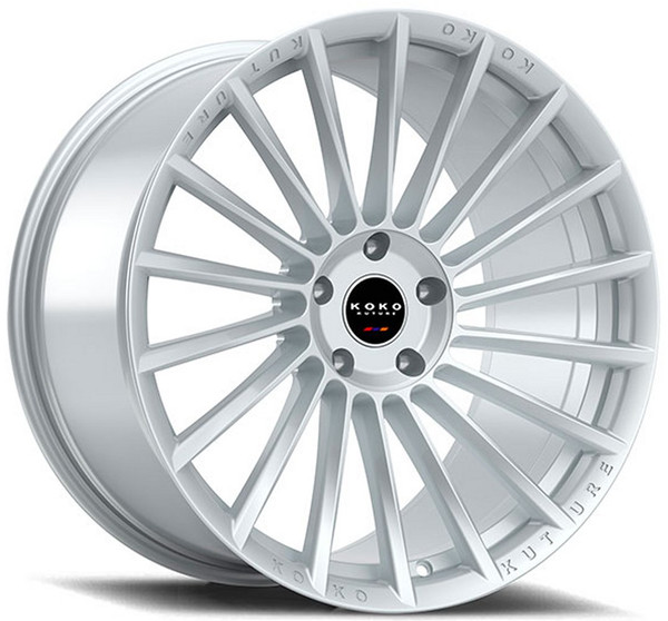 26x10 Koko Kuture Urfa FF Gloss Silver 6x5.5/139.7 28mm