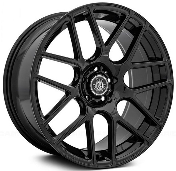 20x9.5 Curva Concepts C7 Gloss Black 5x4.5/114.3 40mm