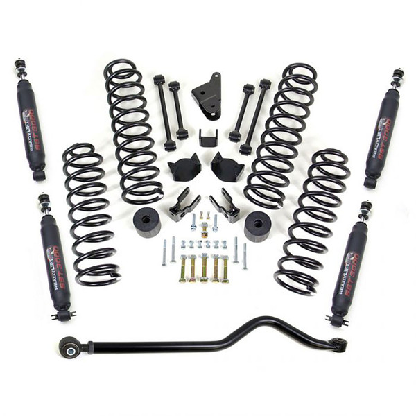 ReadyLIFT 4&quot; Coil Spring Lift Kit w/ Adjustable Track Bar &amp; SST3000 Shocks 2007-2018 Jeep JK Wrangler 4WD 69-6403
