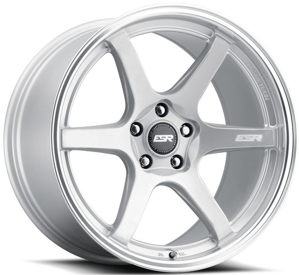 18x9.5 ESR AP6 Hyper Silver w/ Machined Lip (Flow Form) 5x100 35mm