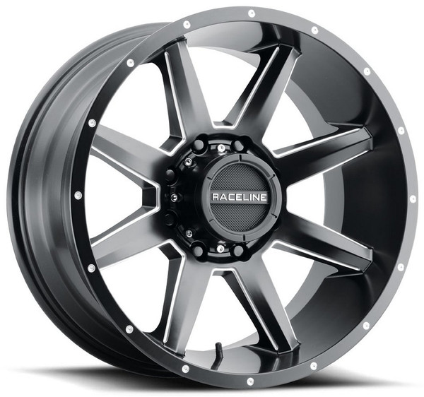 20x10 Raceline 954M Stryker Satin Black Milled 8x170 -19mm