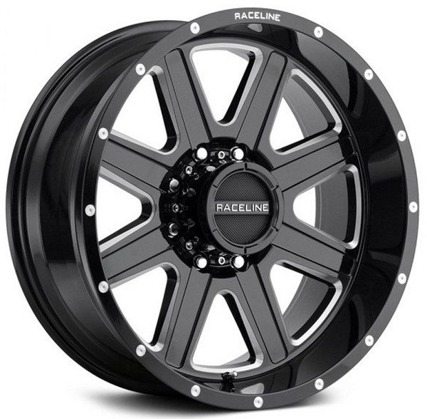 16x8 Raceline 940M Hostage Gloss Black w/ Milled Accents 8x170 0mm