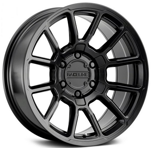 16x8 Raceline 950B Gauge Satin Black 6x5.5/139.7 0mm