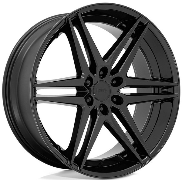24x10 DUB Dirty Dog Gloss Black S268 6x135 30mm
