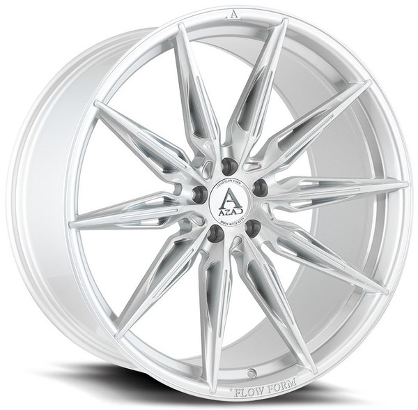 22x9 AZAD AZFF02 Brushed Silver (Flow Form)  5x112 35mm