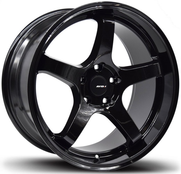 18x8.5 AVID.1 AV-28 Gloss Black 5x4.5/114.3 35mm