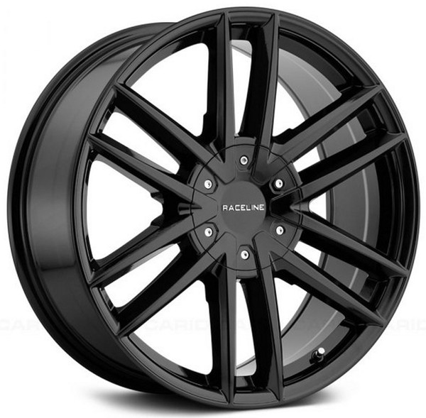 20x8.5 Raceline 158B Impulse Gloss Black 6x135 6x139.7 35mm