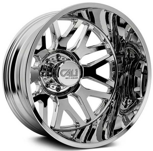 22x8.25 Cali Off-Road Invader Dually Rear 9115D Chrome 8X210 -232MM 154.2 C.B.