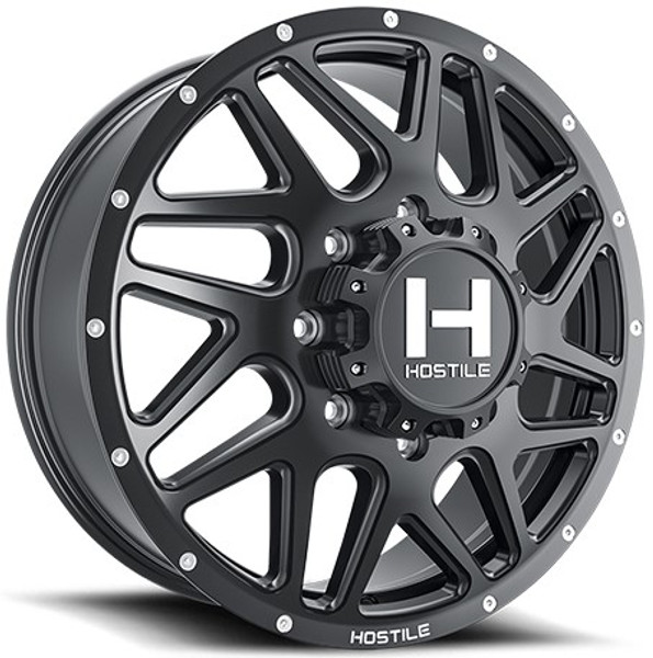 22x8.25 Hostile H401 Sprocket Dually Front Asphalt 8X200 123 MM 142.2 C.B.