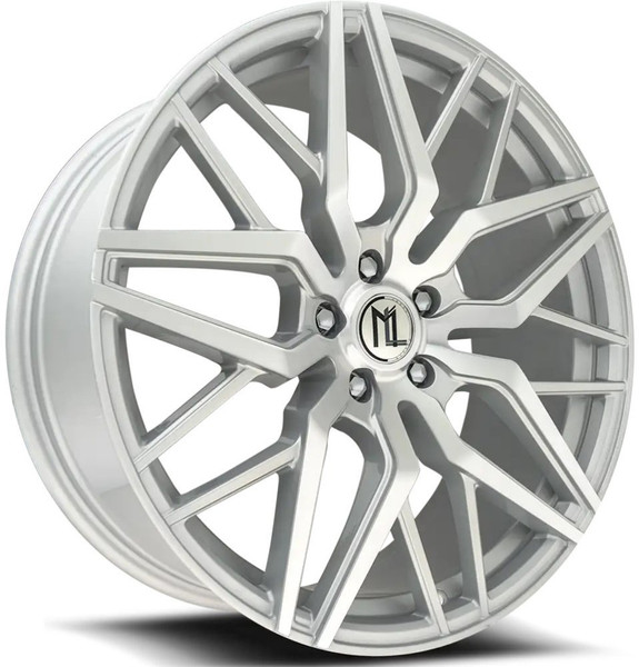 20x10 Modern Luxury ML3 Gloss Silver Machined 5x112 45mm
