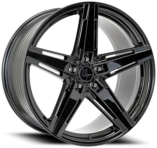 22x10.5 Modern Luxury MLF10 Gloss Black (Flow Formed) 5x112 42mm