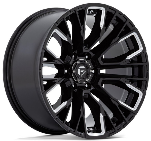 17x9 Fuel Off-Road Rebar 6 Gloss Black Milled D849 6x135 -12mm