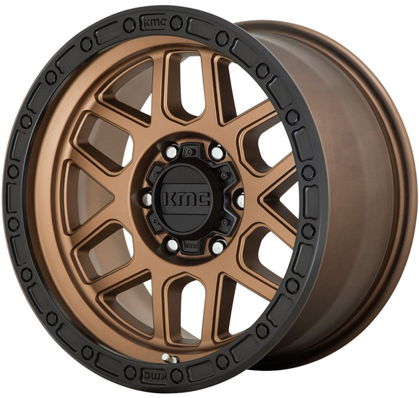 (Clearance - No Returns) 20x9 KMC KM544 Mesa Matte Bronze w/ Black Lip 5x5/127 18mm