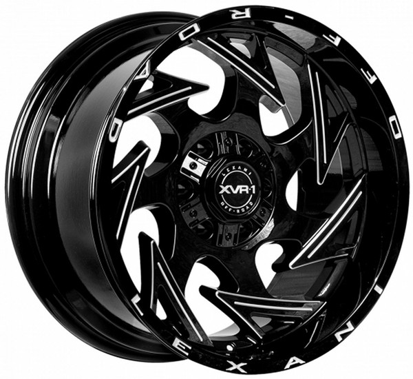 20x10 Lexani Off-Road Insane Gloss Black Milled  8x170 -18mm