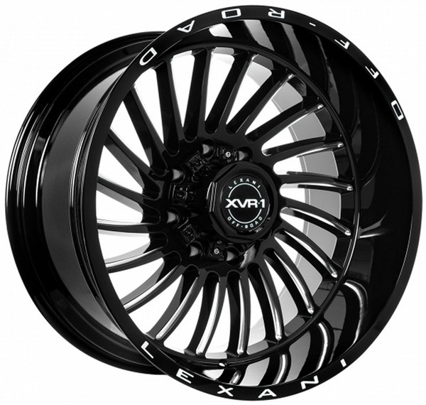 22x12 Lexani Off-Road Uno Gloss Black (* May Require Trimming) 8x6.5/165 -44mm