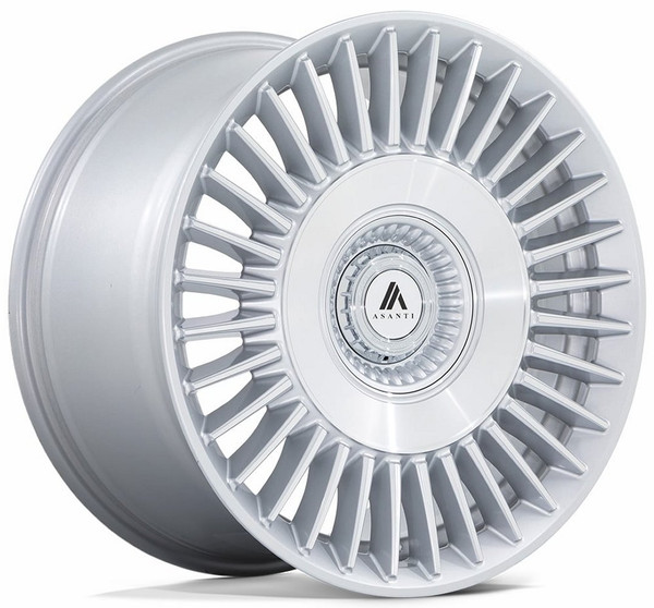 22x9 Asanti ABL-40 Gloss Silver Machined Face 5x112 5x120 27mm