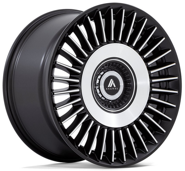 20x10.5 Asanti ABL-40 Satin Black Machined Face 5x112 5x4.5/114.3 40mm