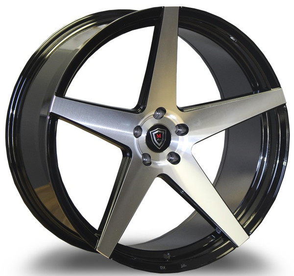 20x10.5 Marquee M1001 Gloss Black Machined 5x4.5/114.3 38mm